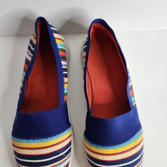 Lands End stripe slip on sneakers - Picture 3 of 11